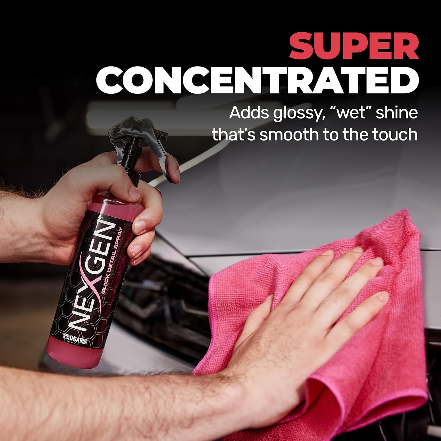 Quick Detail Spray (16Oz) - Ultimate Spot Cleaner & Ceramic Coating Maintenance - Instant Car Detailing for Freshly Waxed Shine - Car Cleaning Supplies - Protects & Extends Paint Lifespan