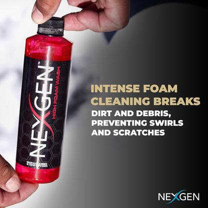 High Foam Car Wash (8Oz) - Professional-Grade, Ph-Balanced Car Soap for Spotless Shine - On-The-Go Car Detailing - Car Cleaning Supplies - Safe for Coated, Waxed & Sealed Finishes